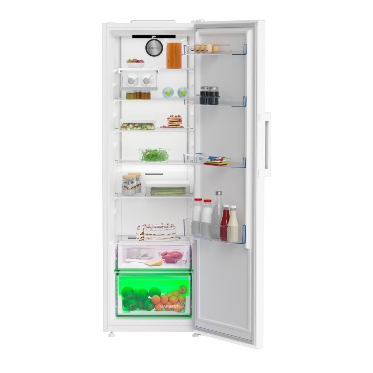 Refurbished Beko LNP4686LVW Freestanding 365 Litre Tall Larder Fridge White