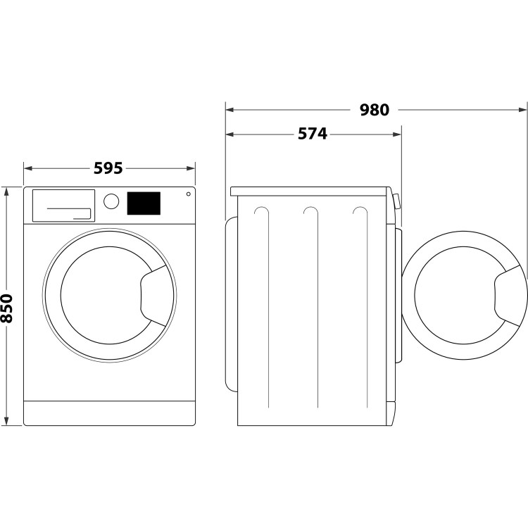 Refurbished Hotpoint NDB11724WUK Freestanding 11/7KG 1600 Spin Washer Dryer White