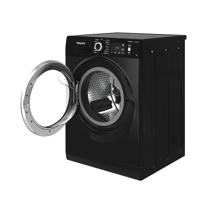 Refurbished Hotpoint ActiveCare NM11948BCAUK Freestanding 9KG 1400 Spin Washing Machine Black