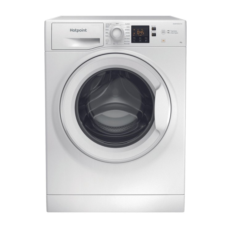 Refurbished Hotpoint AntiStain NSWM846WUK Freestanding 8KG 1400 Spin Washing Machine White