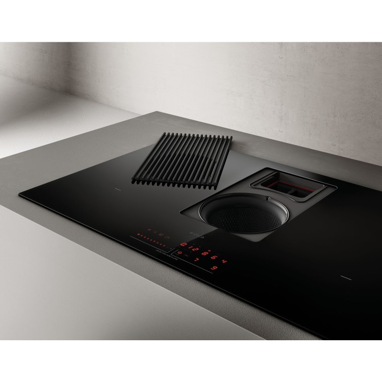 Refurbished Elica NikolaTesla Prime NT-PRIME-S-RC 83cm Induction Venting Hob Black Recirculation Only