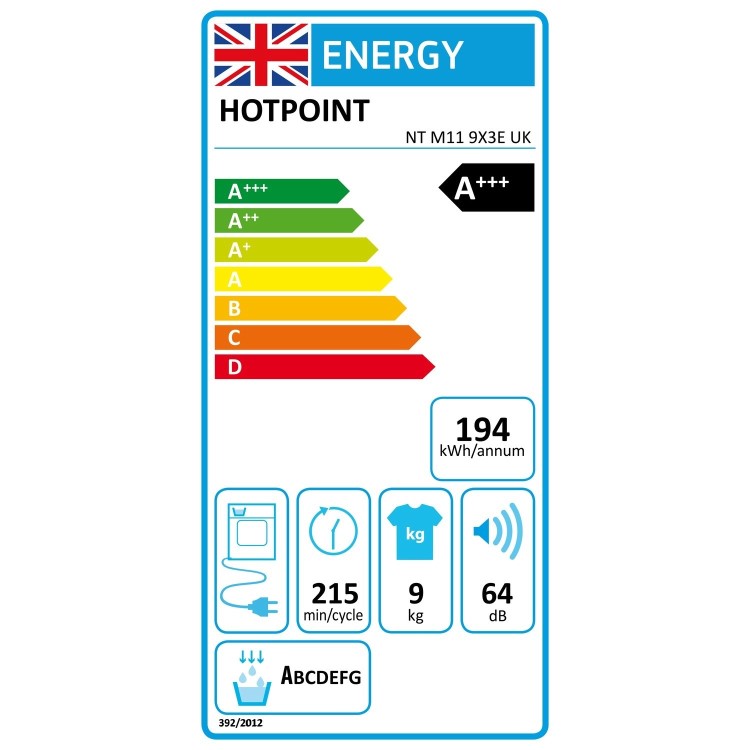 Hotpoint ActiveCare 9kg Heat Pump Tumble Dryer - White