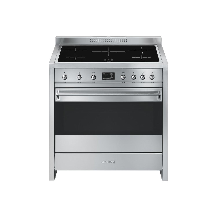 Smeg Opera 90cm Electric Induction Range Cooker - Stainless Steel