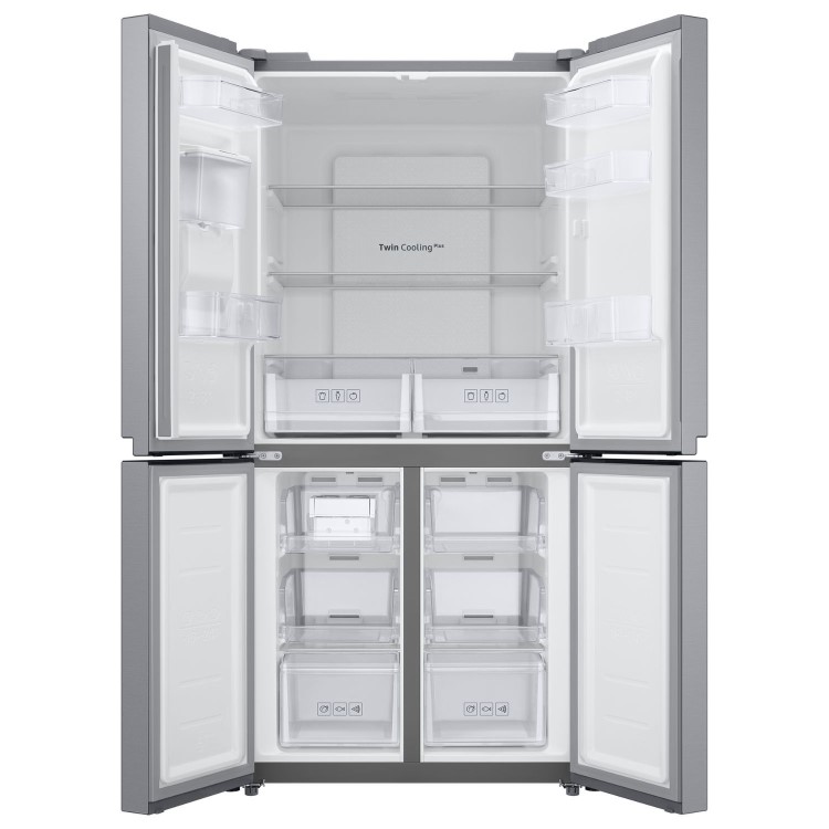 Refurbished Samsung RF48A401EM9 Freestanding 488 Litre Frost Free American Fridge Freezer with Twin Cooling Plus Silver