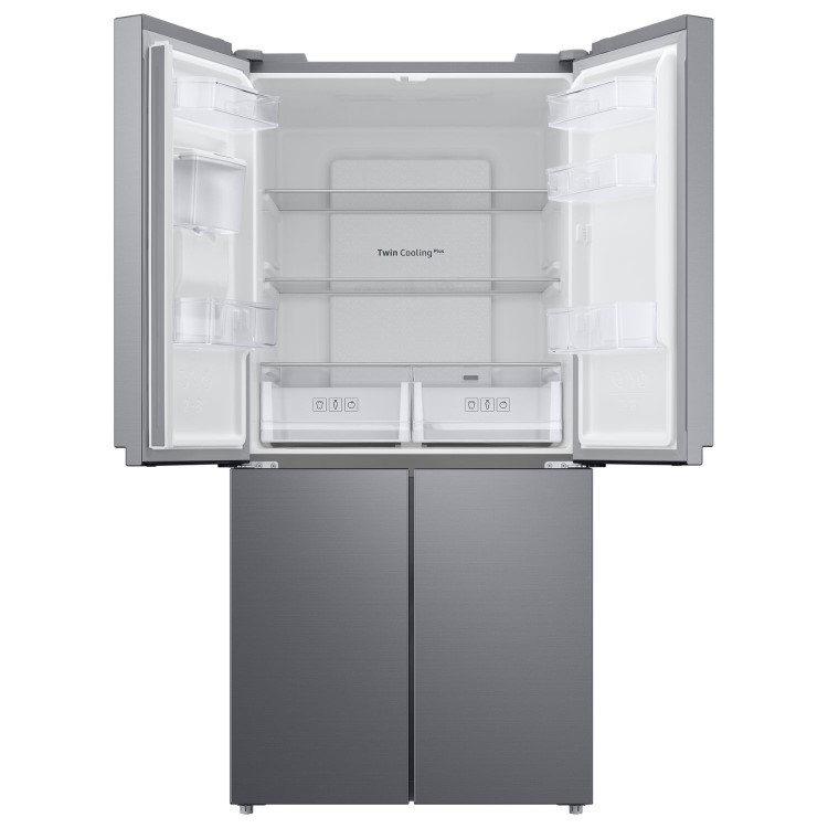 Refurbished Samsung RF48A401EM9 Freestanding 488 Litre Frost Free American Fridge Freezer with Twin Cooling Plus Silver