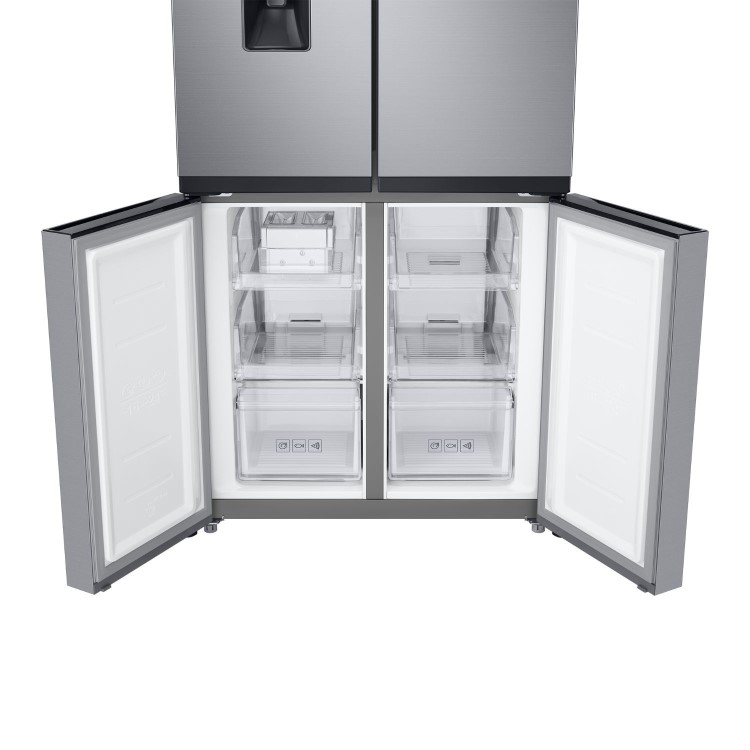 Refurbished Samsung RF48A401EM9 Freestanding 488 Litre Frost Free American Fridge Freezer with Twin Cooling Plus Silver