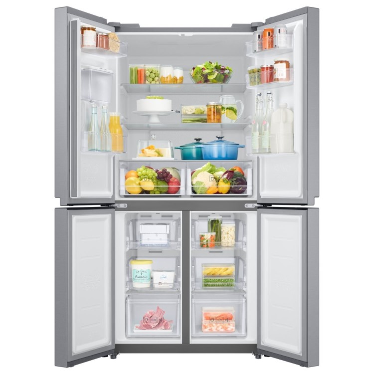 Refurbished Samsung RF48A401EM9 Freestanding 488 Litre Frost Free American Fridge Freezer with Twin Cooling Plus Silver