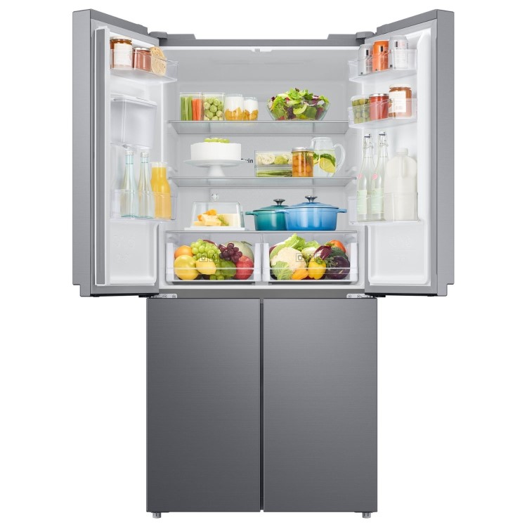 Refurbished Samsung RF48A401EM9 Freestanding 488 Litre Frost Free American Fridge Freezer with Twin Cooling Plus Silver