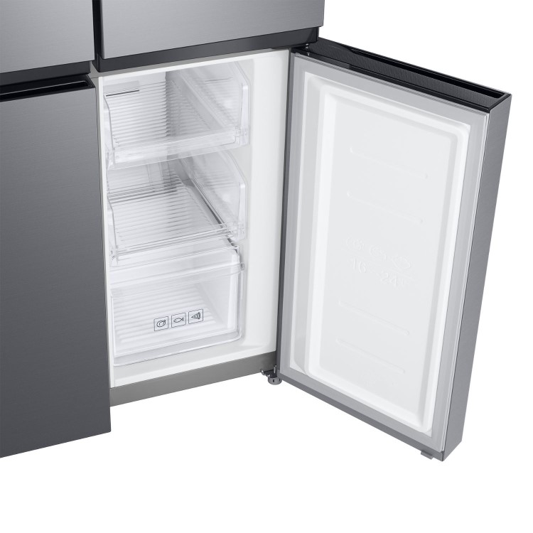 Refurbished Samsung RF48A401EM9 Freestanding 488 Litre Frost Free American Fridge Freezer with Twin Cooling Plus Silver