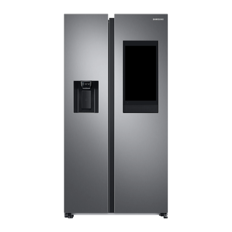 Refurbished Samsung Family Hub RS6HA8880S9 Freestanding 614 Litre Frost Free American Fridge Freezer Brushed Steel