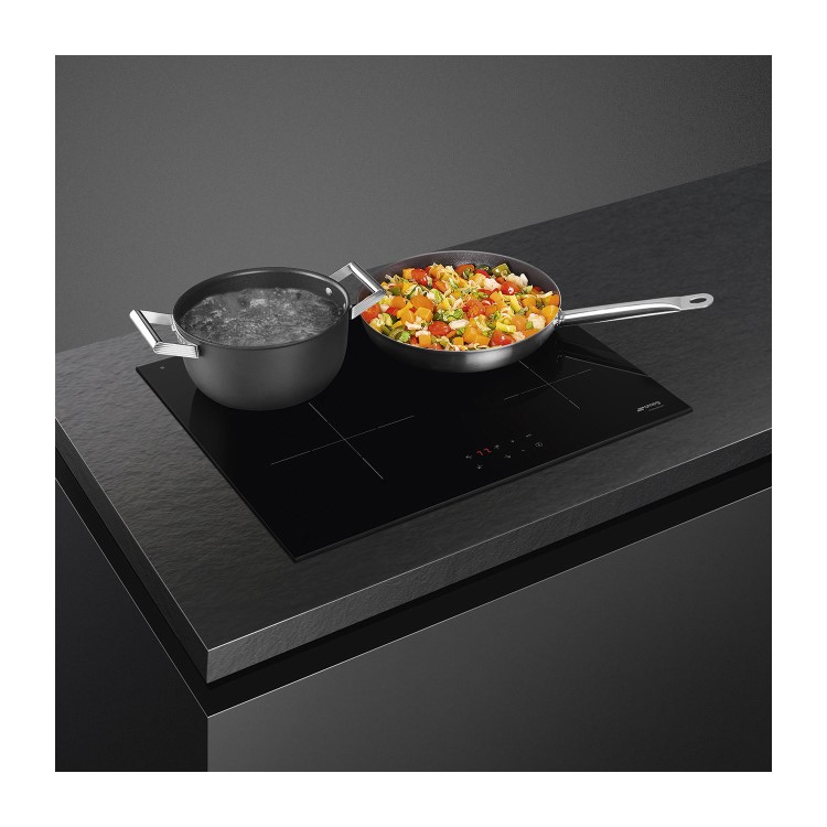 Refurbished Smeg SI2641D 60cm Touch Control Four Zone Induction Hob Black