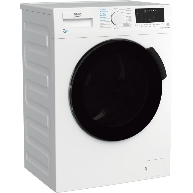 Refurbished Beko WDL742431W Freestanding 7/4KG 1200 Spin Washer Dryer White