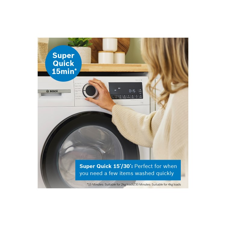 Refurbished Bosch Series 6 WGG24400GB Freestanding 9KG 1400 Spin Washing Machine White