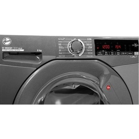 Refurbished Hoover H-Wash 300 H3W68TMGGE Smart Freestanding 8KG 1600 Spin Washing Machine Graphite