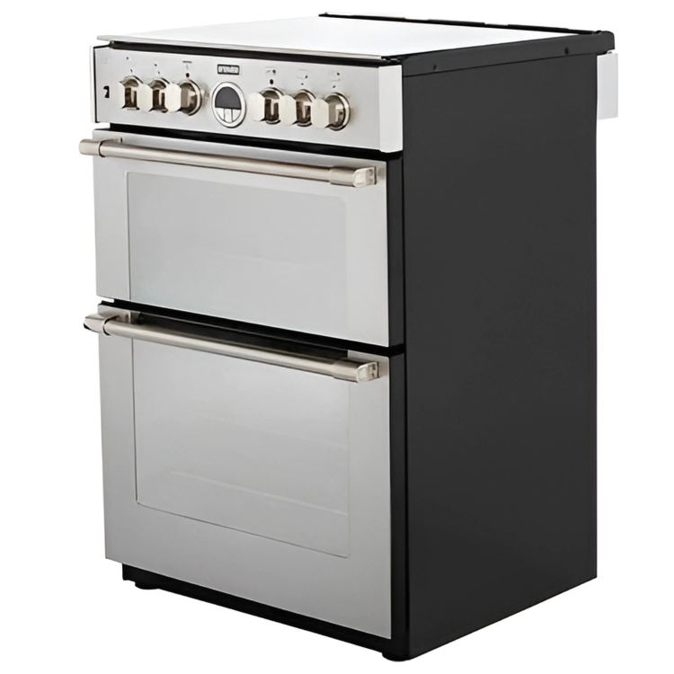 Refurbished Stoves Sterling 600DF 60cm Dual Fuel Mini Range Cooker Stainless Steel