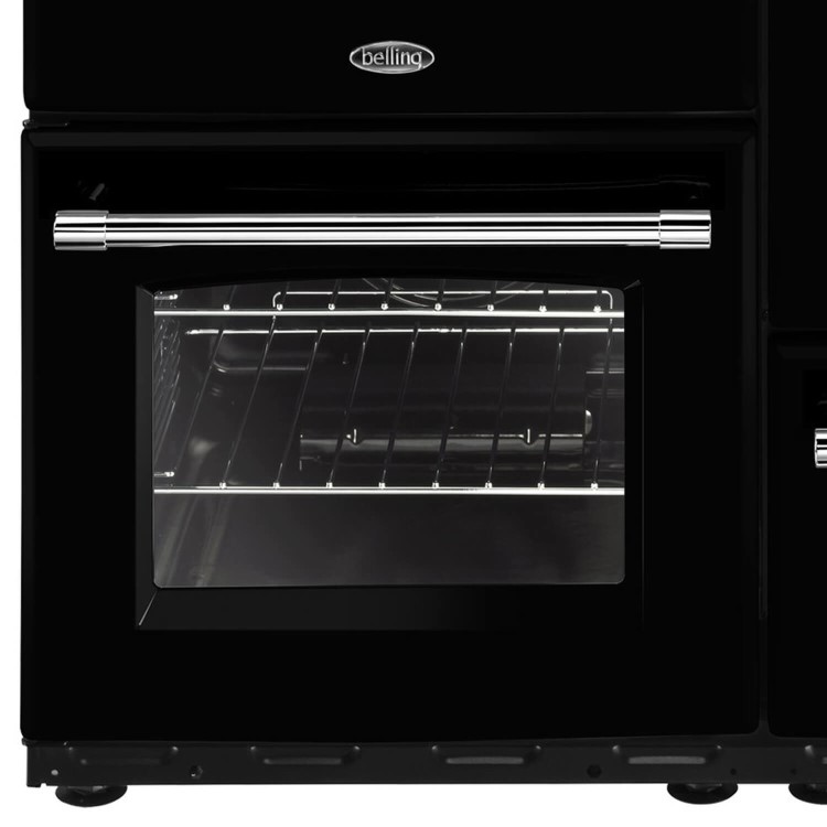 Refurbished Belling Farmhouse 100DFT 100cm Dual Fuel Range Cooker Black