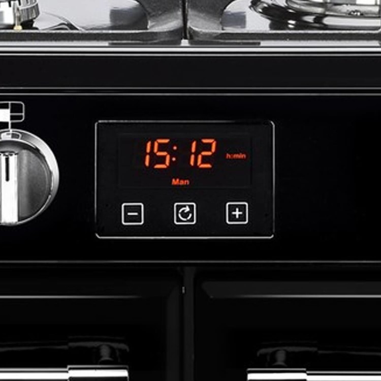 Refurbished Belling Farmhouse 100DFT 100cm Dual Fuel Range Cooker Black