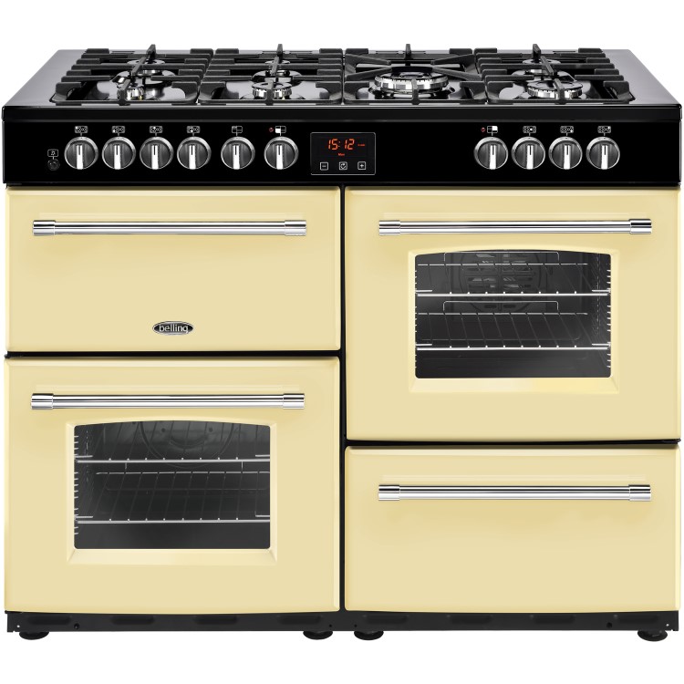 Belling Farmhouse 110DFT 110cm Dual Fuel Range Cooker - Cream