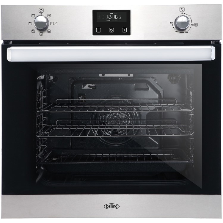 Refurbished Belling BI602FP 60cm Single Built In Electric Oven Stainless Steel