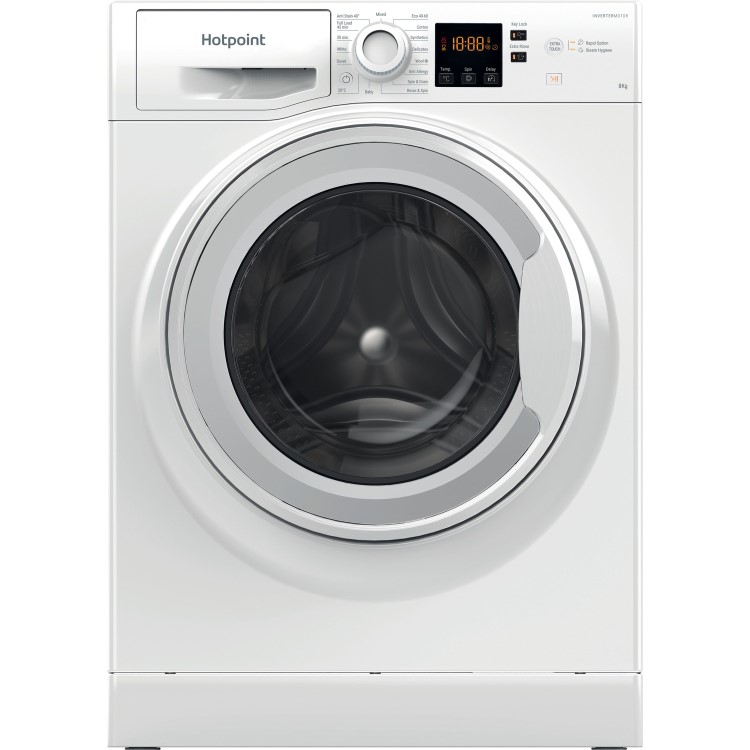 Hotpoint 8kg 1600rpm Freestanding Washing Machine With SteamHygiene - White