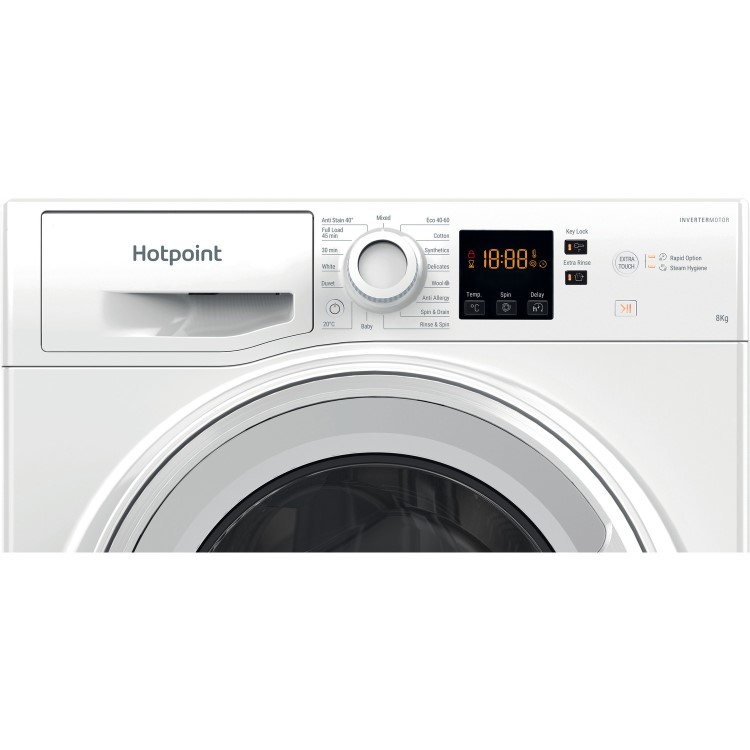 Hotpoint 8kg 1600rpm Freestanding Washing Machine With SteamHygiene - White