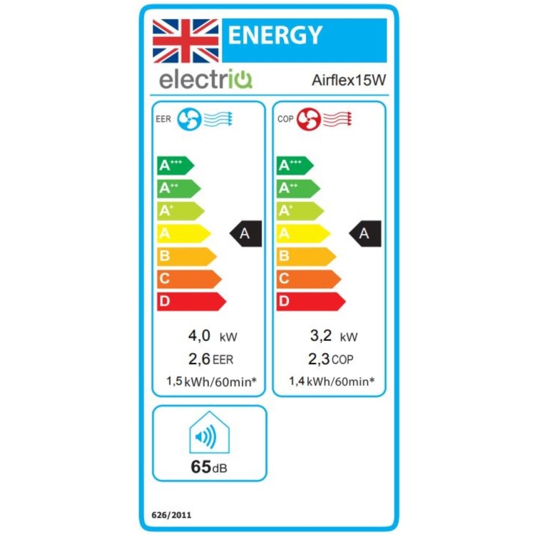 electriQ AirFlex 14000 BTU Smart Portable Air Conditioner with Heat Pump