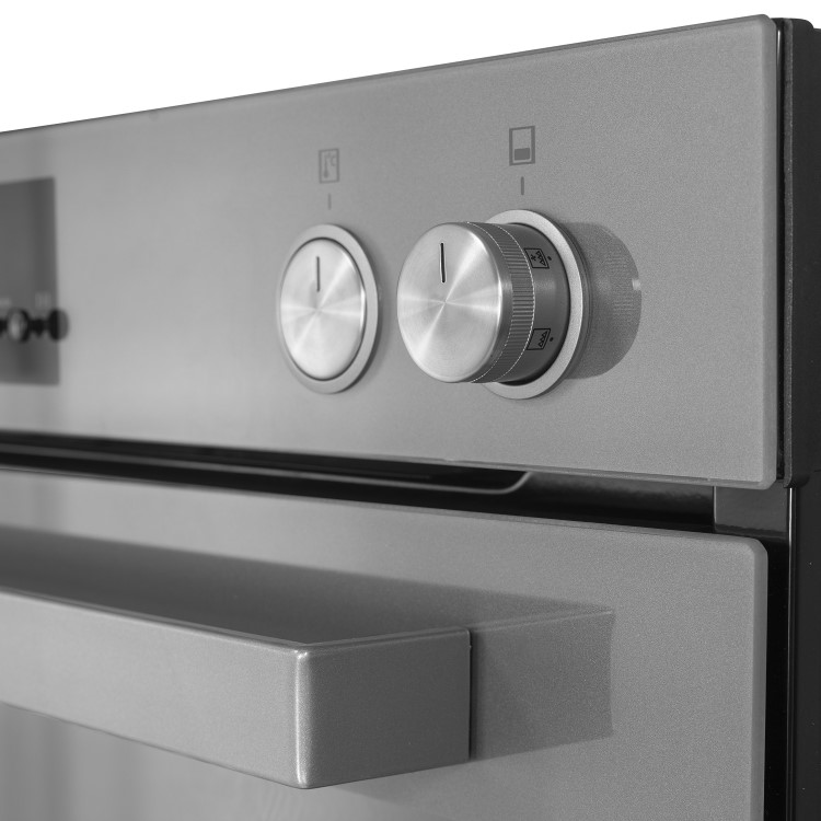 electriQ Electric Built In Double Oven - Lunar Grey