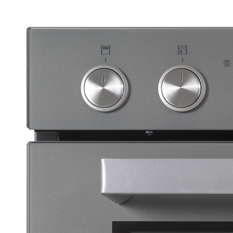 electriQ Electric Built In Double Oven - Lunar Grey