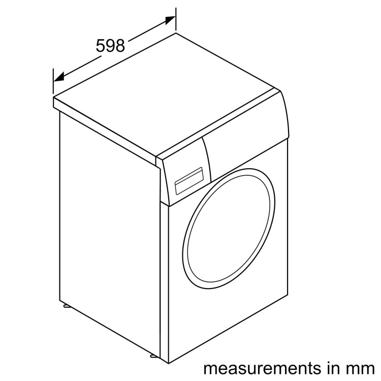 Refurbished Bosch Serie 6 WAU28TS1GB Freestanding 9KG 1400 Spin Washing Machine Silver