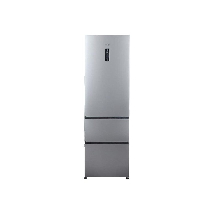 Refurbished Haier A3FE635CGJE Freestanding 330 Litre 60/40 Frost Free Fridge Freezer Stainless Steel