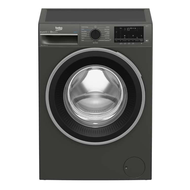 Refurbished Beko B3W5841IG Freestanding 8KG 1400 Spin Washing Machine Graphite