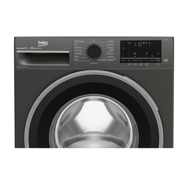 Refurbished Beko B3W5841IG Freestanding 8KG 1400 Spin Washing Machine Graphite