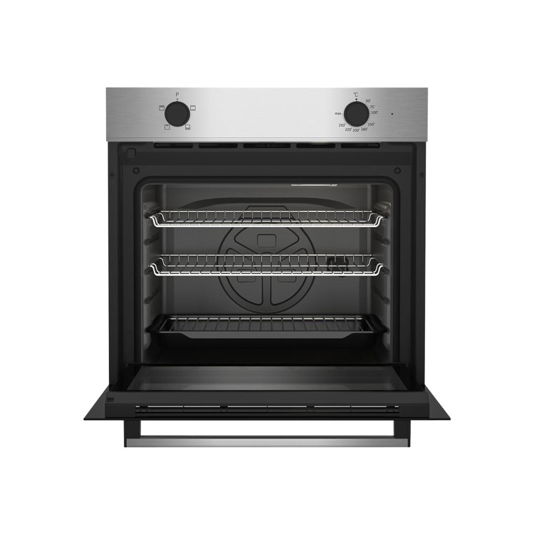 Refurbished Beko BBRIC21000X 60cm Single Built In Electric Oven Stainless Steel