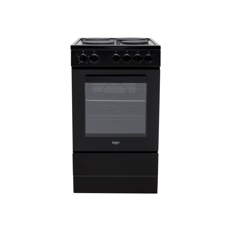 Refurbished Bush BESAW50B 50cm Single Electric Cooker Black