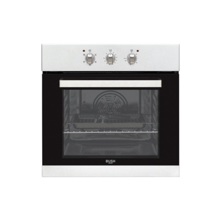 Refurbished Bush BIBFOS 60cm Single Built In Electric Oven Stainless Steel