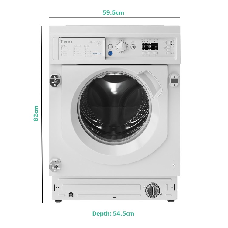 Indesit Push&Go 9kg 1400rpm Integrated Washing Machine