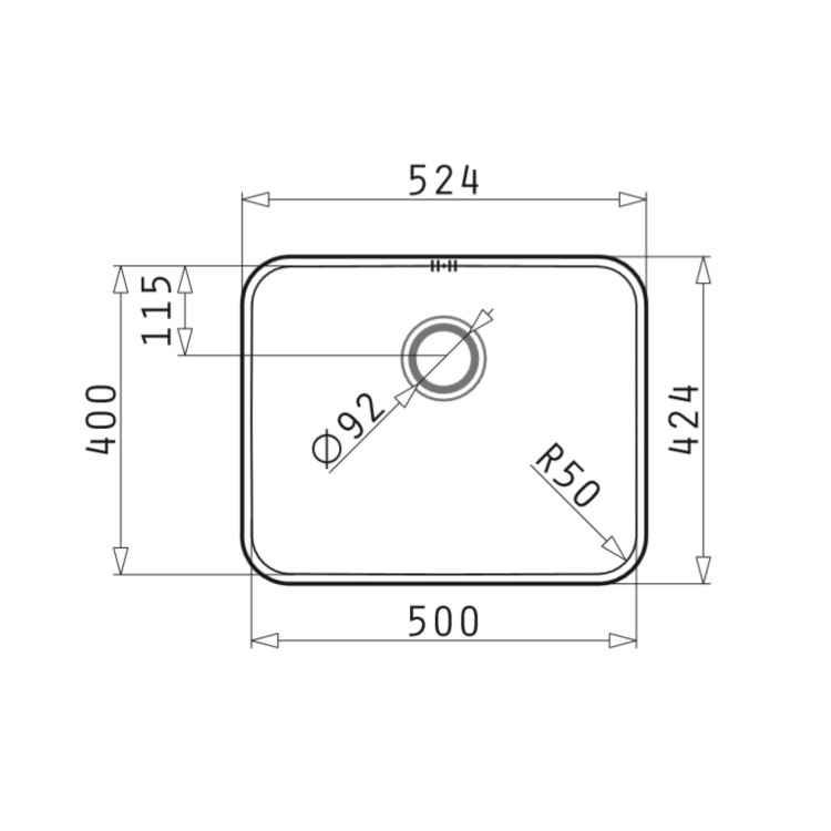 GRADE A1 - Single Bowl Undermount Chrome Stainless Steel Kitchen Sink - Enza Isabella