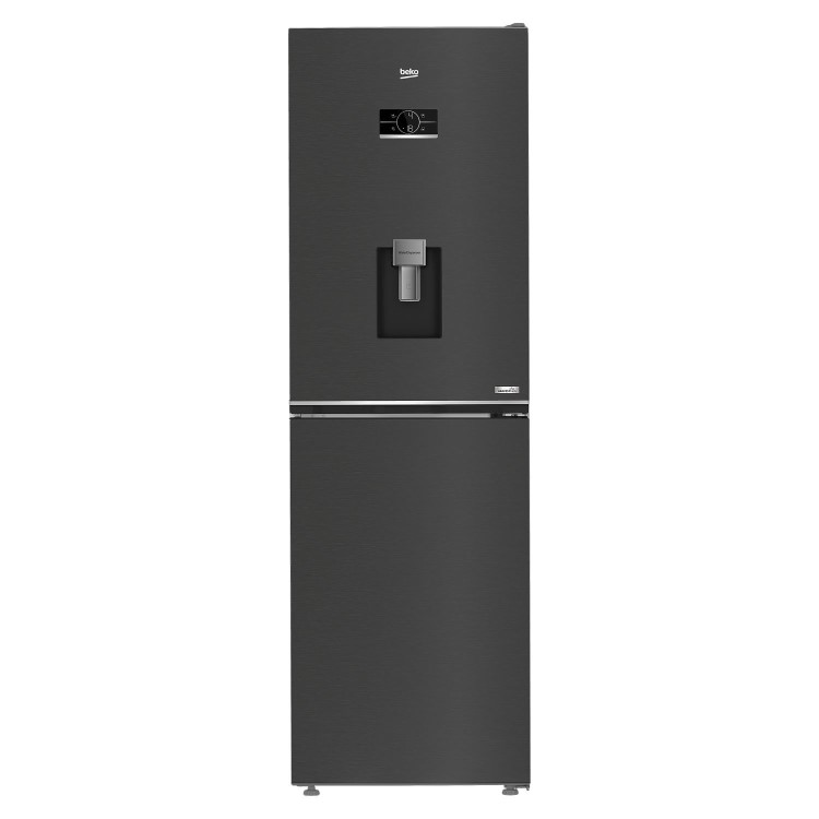 Refurbished Beko CNG5692DVPZ Freestanding 317 Litre 50/50 Frost Free Fridge Freezer with Water Dispenser Black