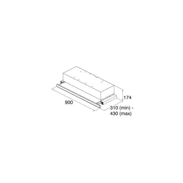 Refurbished CDA CTE9SS 90cm Telescopic Cooker Hood