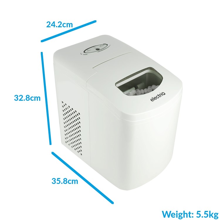 electriQ Countertop Ice Maker in White