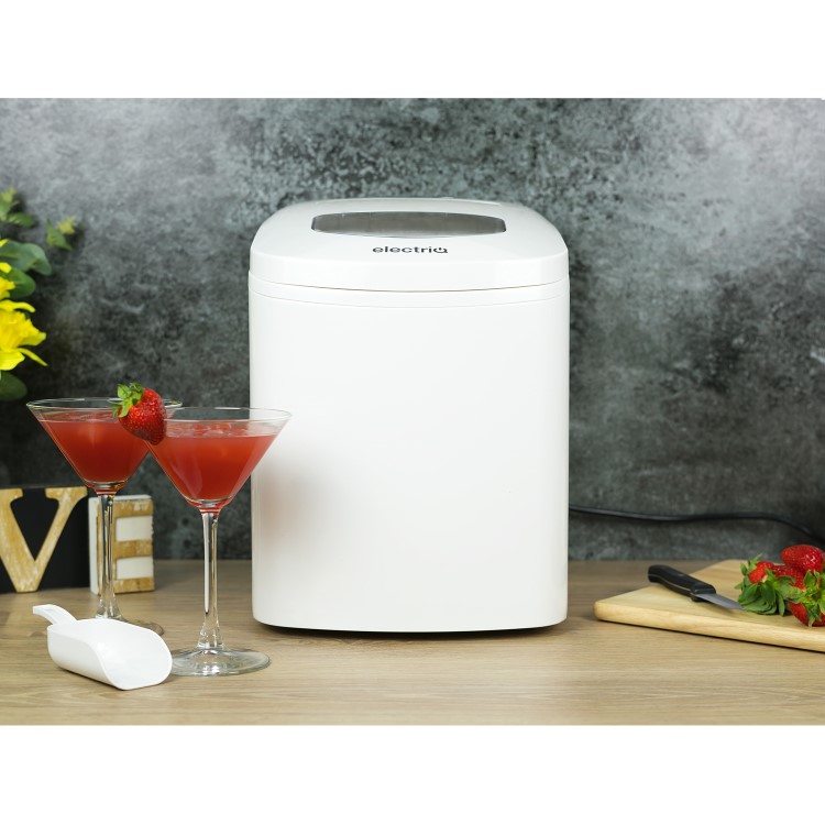 electriQ Countertop Ice Maker in White