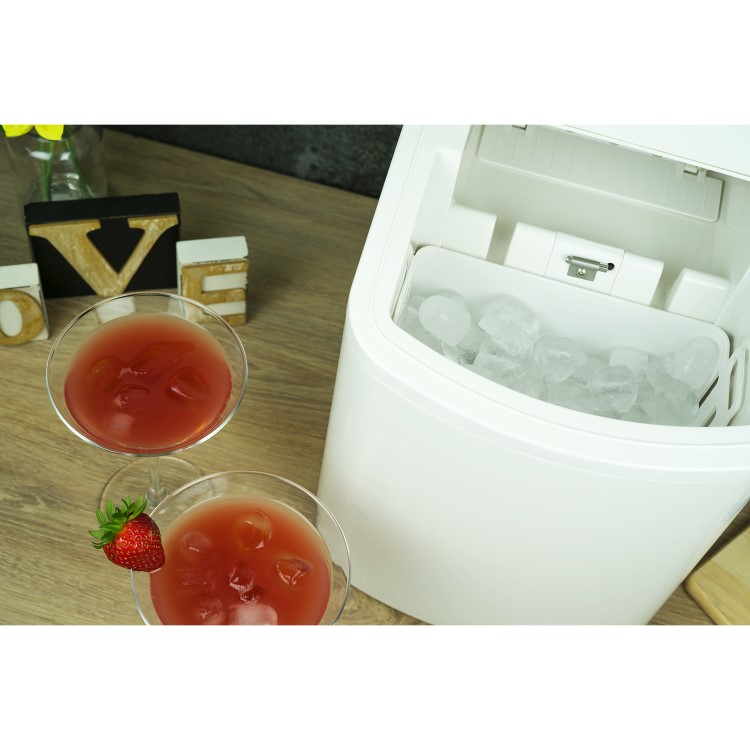 electriQ Countertop Ice Maker in White