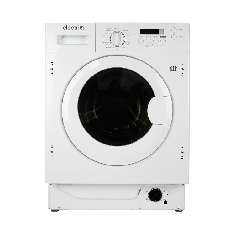 electriQ 8kg Wash 6kg Dry 1400rpm Integrated Washer Dryer - White