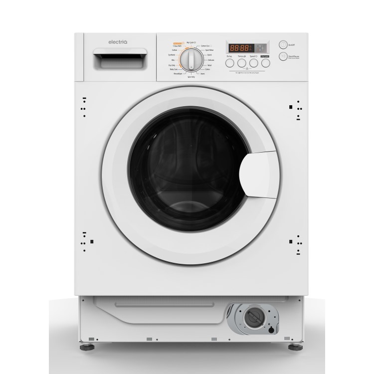 electriQ 8kg Wash 6kg Dry 1400rpm Integrated Washer Dryer - White