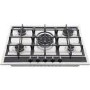 Refurbished CDA HG7351SS 70cm 5 burner Gas Hob with Wok Burner Stainless Steel