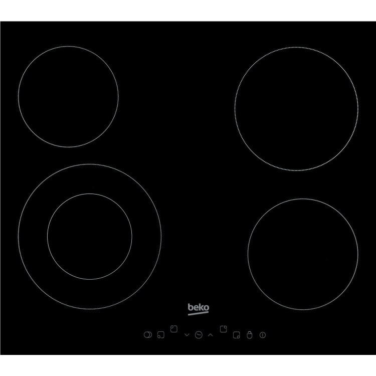 Refurbished Beko HIC64402T 60cm 4 Zone Ceramic Electric Hob Black