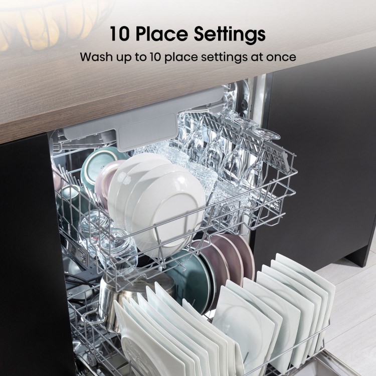 Hisense Freestanding Slimline Dishwasher - Half Load - Stainless Steel