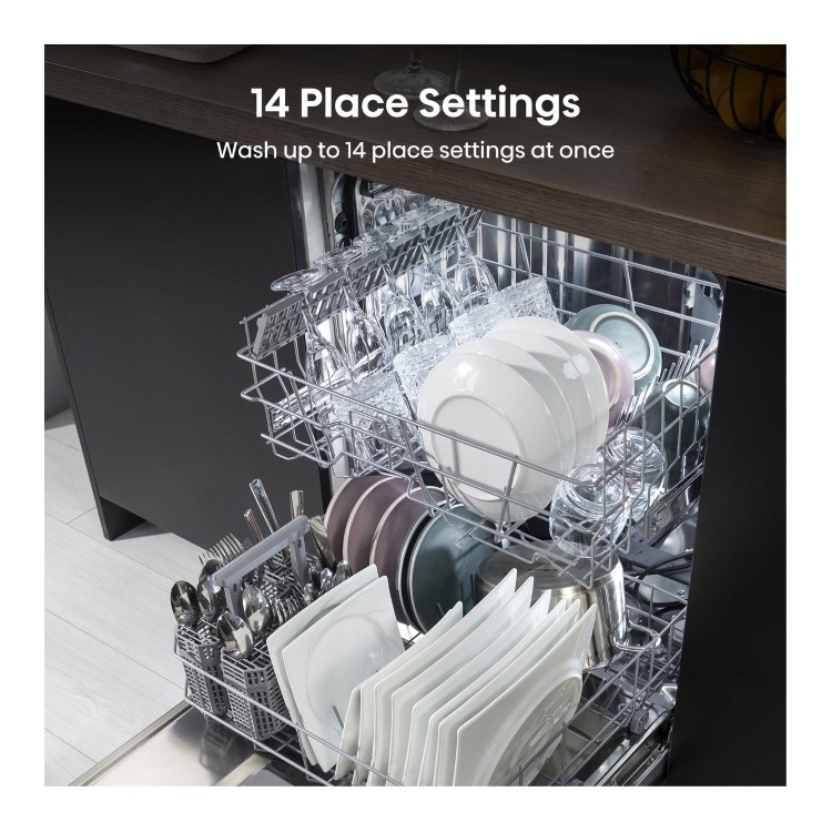 Refurbished Hisense HS642D90WUK 14 Place Freestanding Dishwasher White