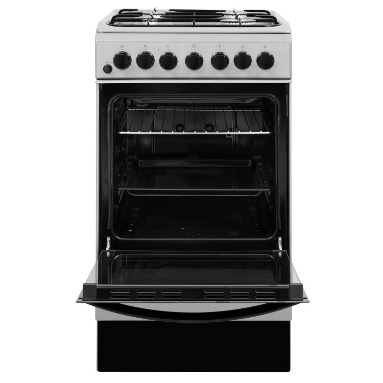 Indesit 50cm Dual Fuel Cooker - Grey