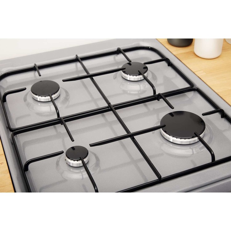 Indesit 50cm Dual Fuel Cooker - Grey